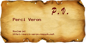 Perci Veron névjegykártya
